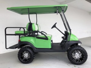 Custom Lime Green Beach Cruiser Club Car Precedent Golf Cart Tidewater Carts 02